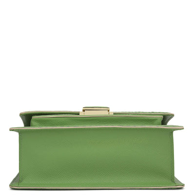 Small Monogram Franzy Leather Shoulder Bag - Kiwi