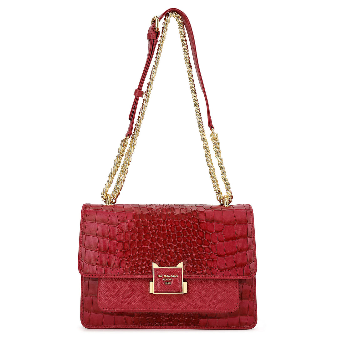 Classic Double Chain Bag (S) - Plumberry