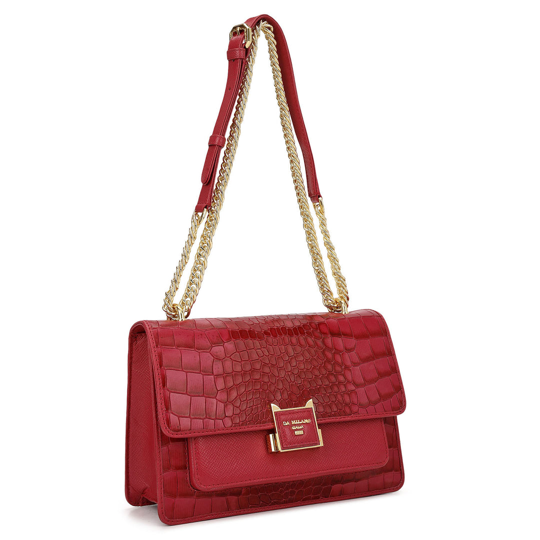 Classic Double Chain Bag (S) - Plumberry
