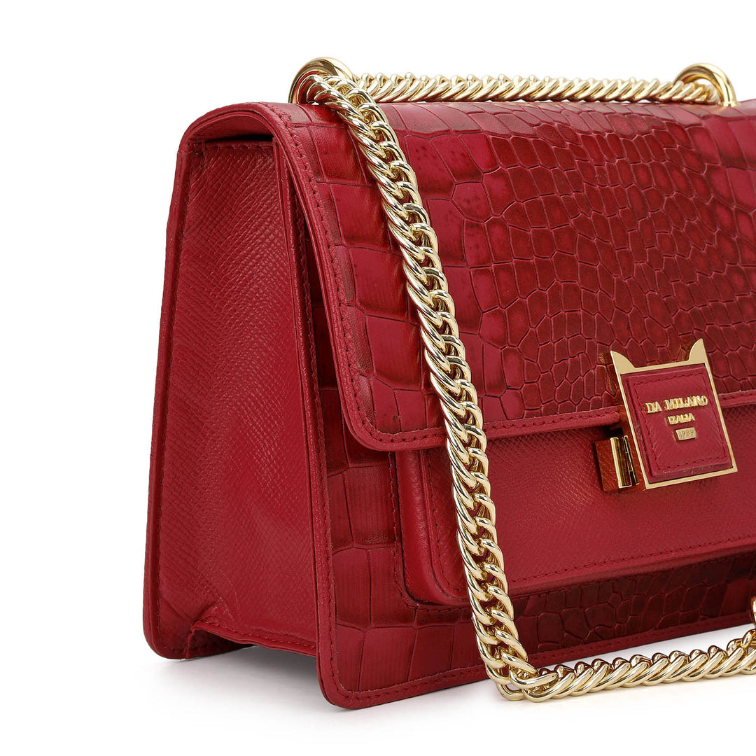 Classic Double Chain Bag (S) - Plumberry