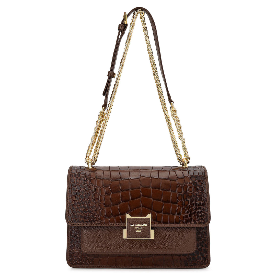 Classic Double Chain Bag (S) - Walnut