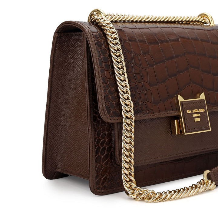 Classic Double Chain Bag (S) - Walnut