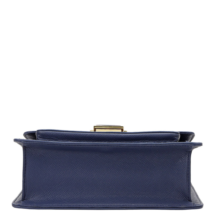 Croco-Textured Double Chain Bag (S) - Stardust