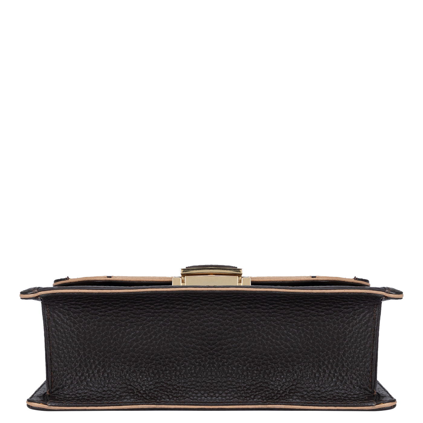 Small Wax Leather Shoulder Bag - Chocolate