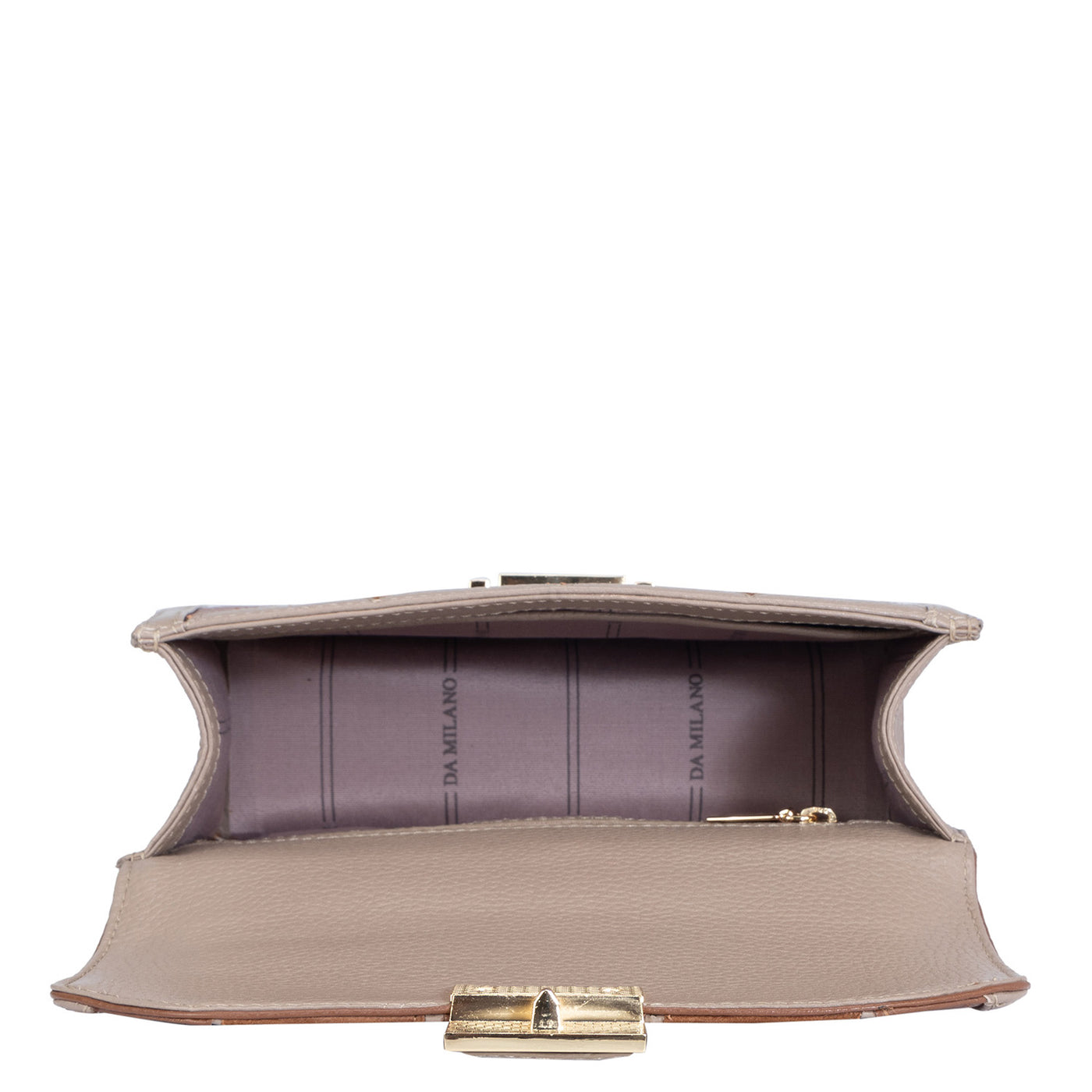 Small Wax Leather Shoulder Bag - Taupe