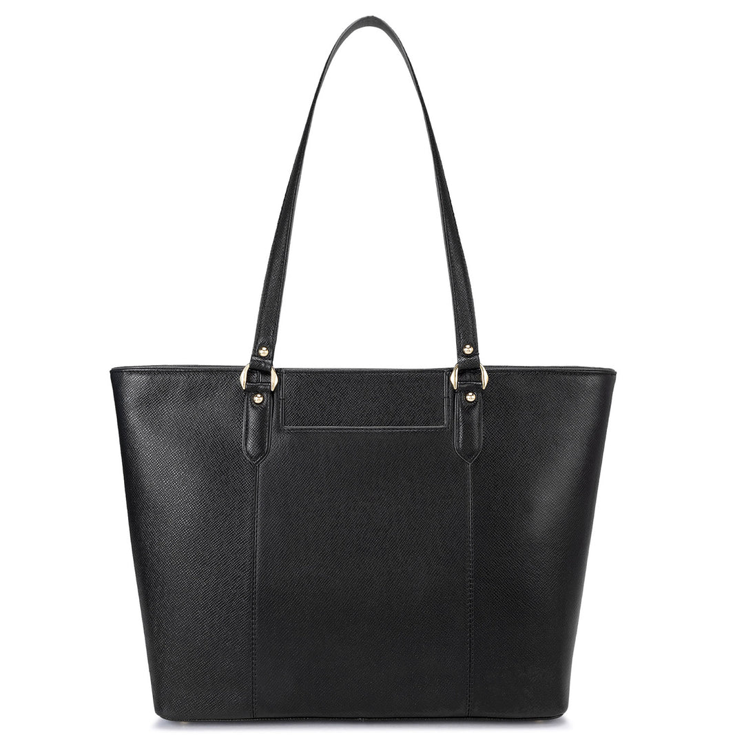 Medium Franzy Leather Tote - Black