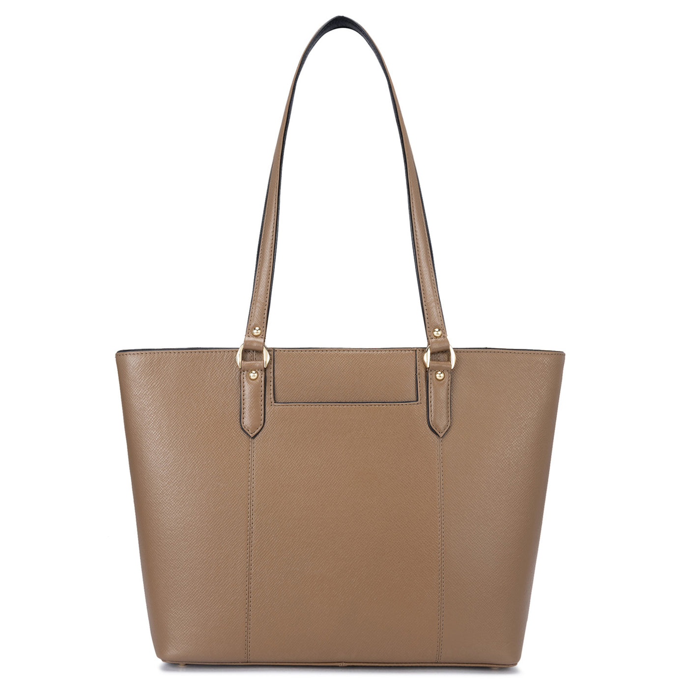 Medium Franzy Leather Tote - Cafe