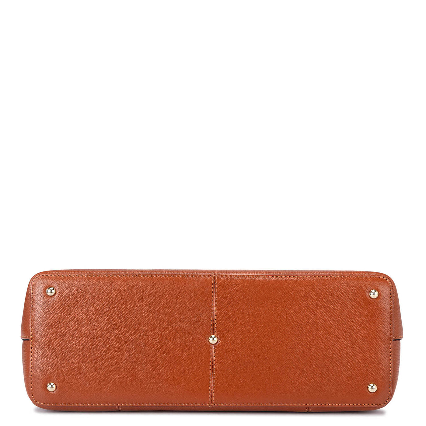 Medium Franzy Leather Tote - Rust