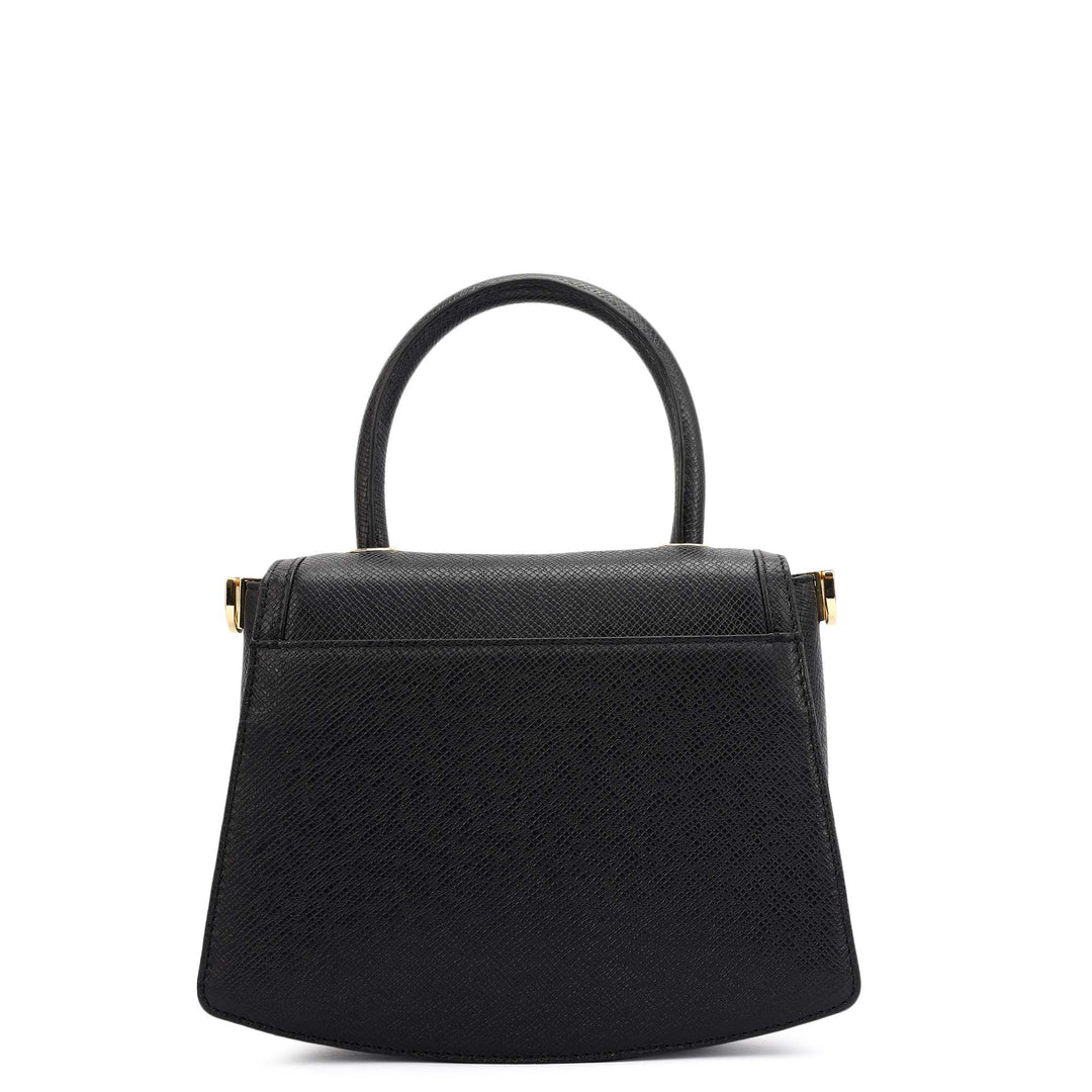 Small Franzy Leather Satchel - Black
