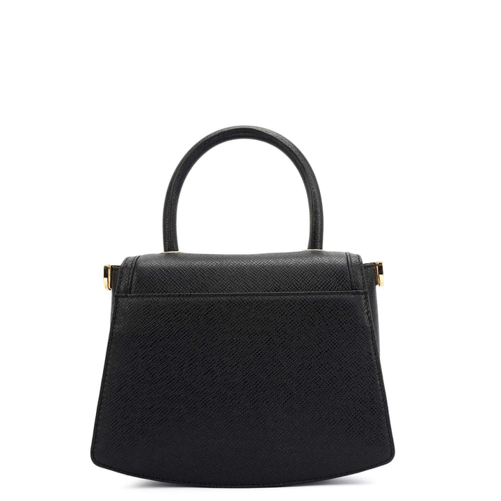 Small Franzy Leather Satchel - Black