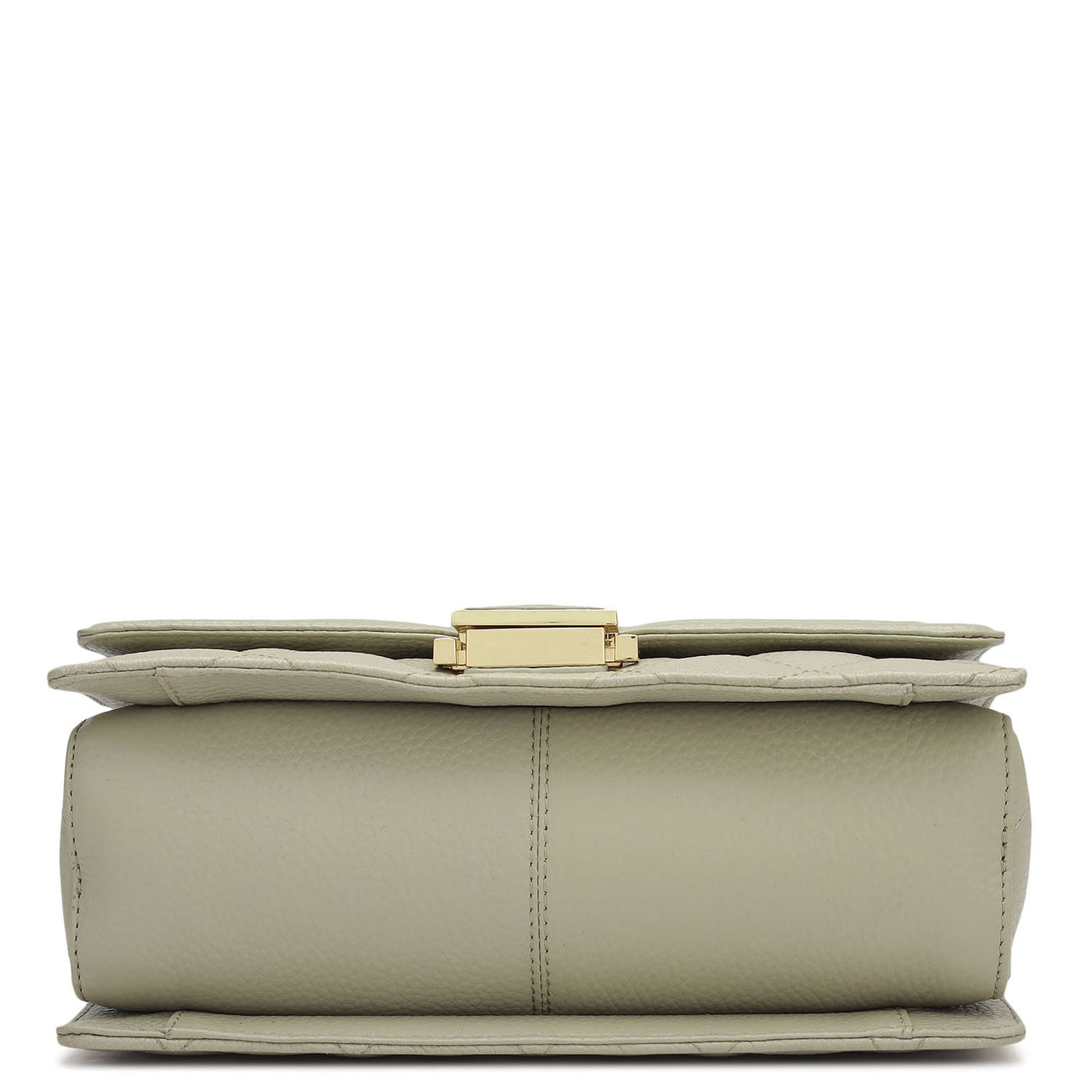 Small Quilting Leather Satchel - Khaki