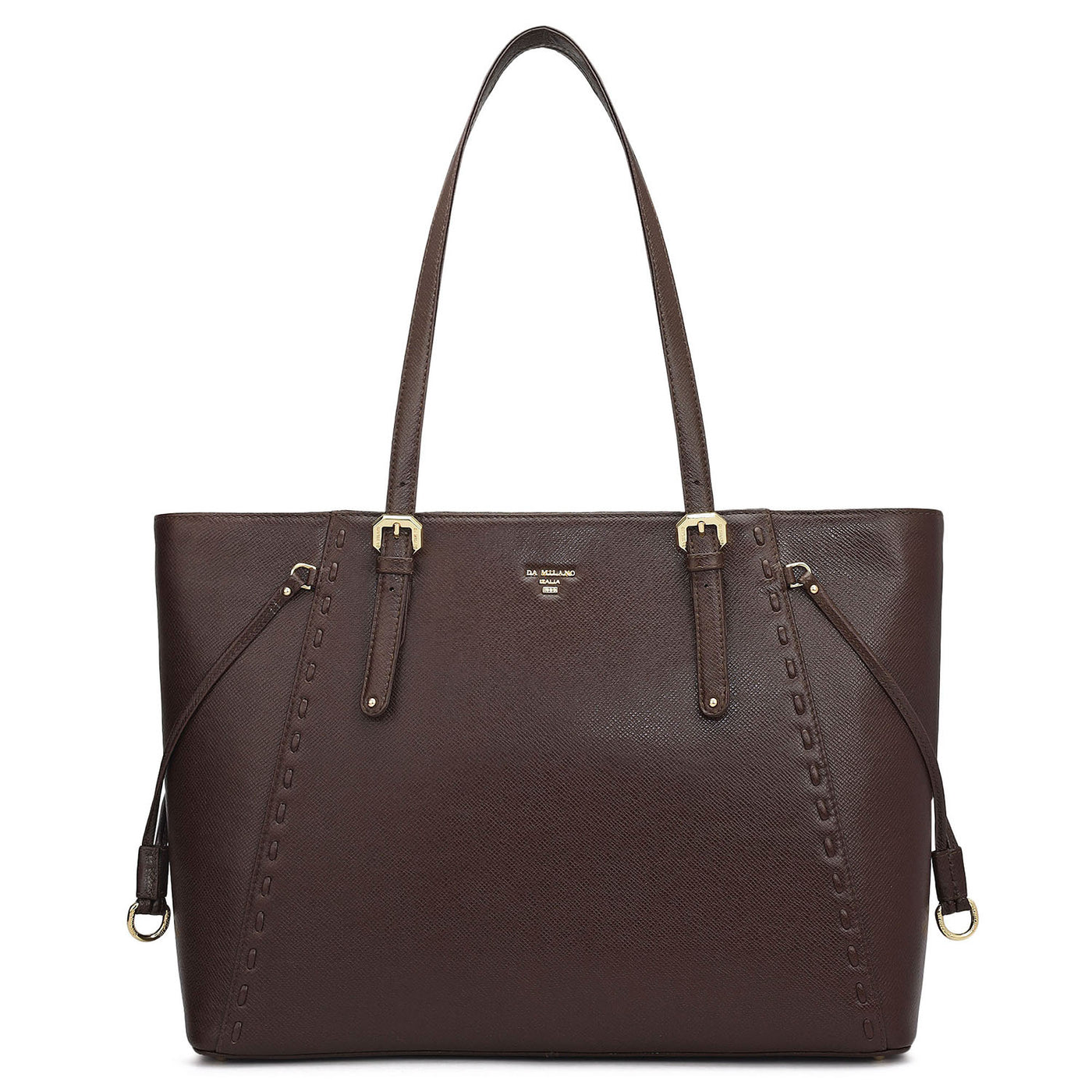 Medium Franzy Leather Tote - Chocolate