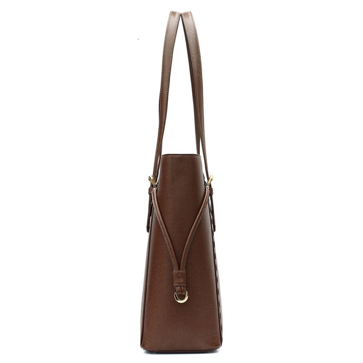 Large Franzy Leather Tote - Walnut