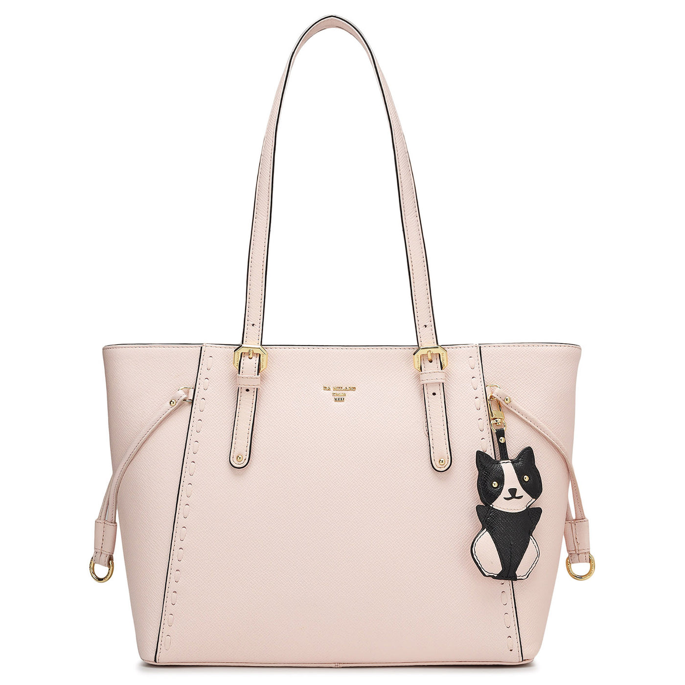 Small Franzy Leather Tote - Blush