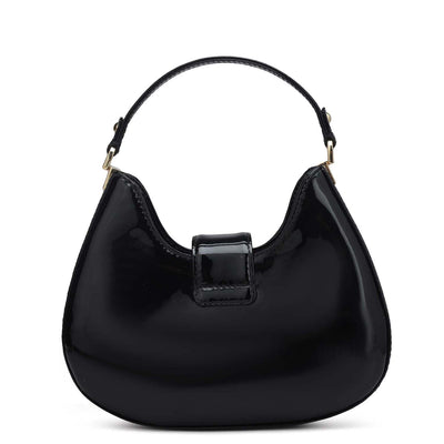 Small Patent Leather Satchel - Black