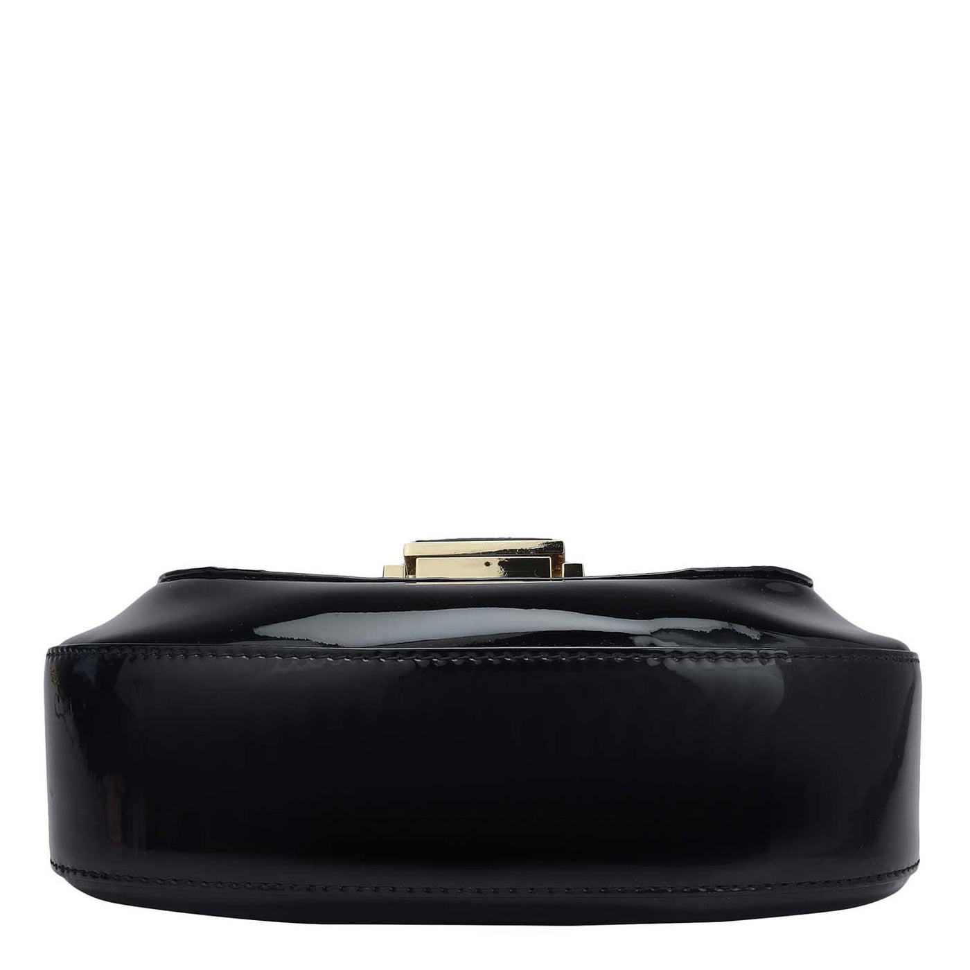 Small Patent Leather Satchel - Black