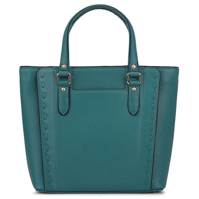 Small Franzy Leather Satchel - Teal