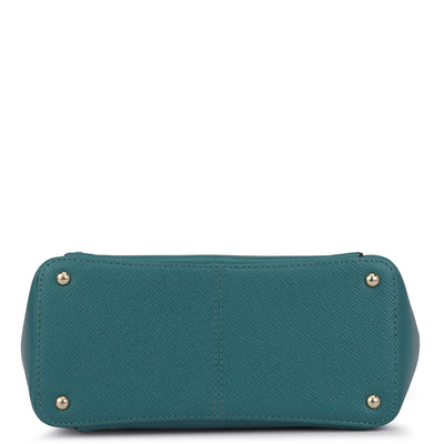 Small Franzy Leather Satchel - Teal