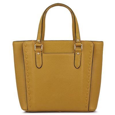 Small Franzy Leather Satchel - Mustard