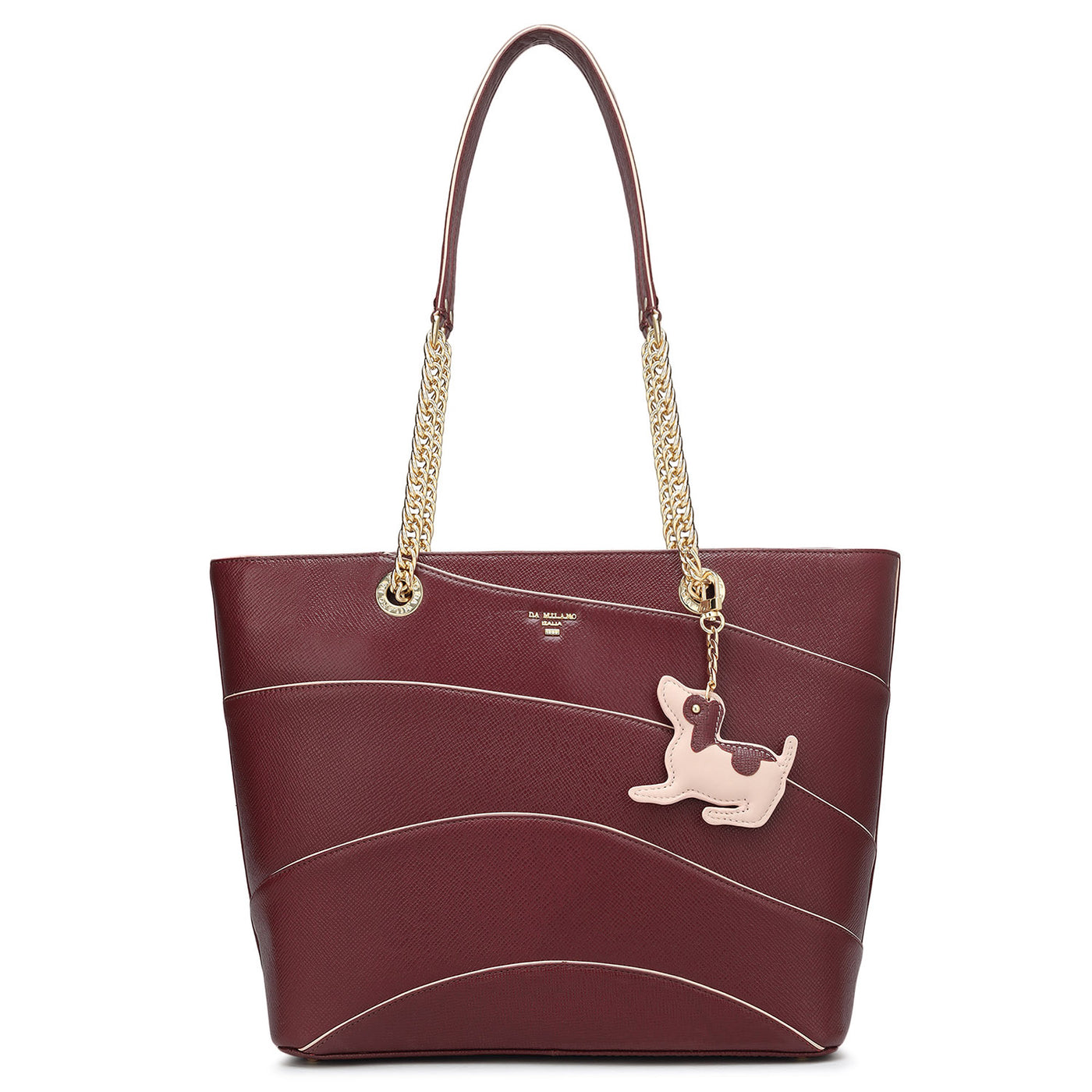 Medium Franzy Leather Tote - Blood Stone