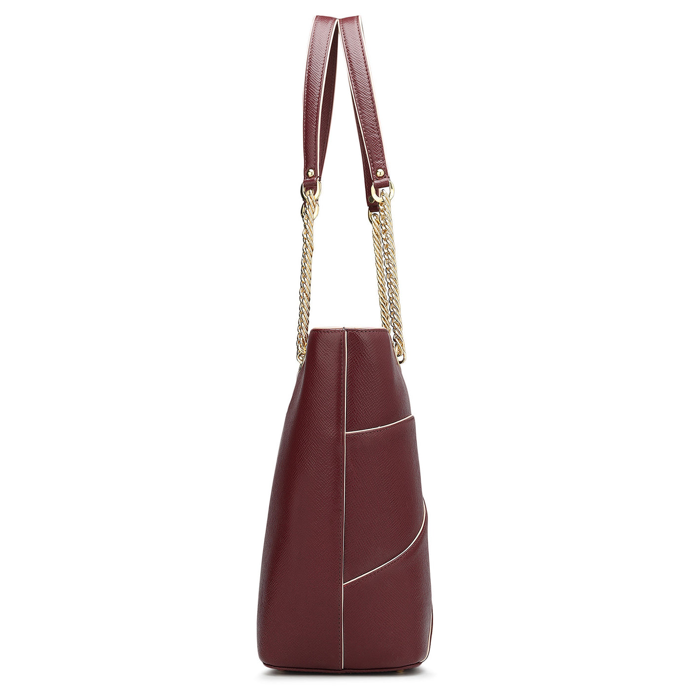 Medium Franzy Leather Tote - Blood Stone