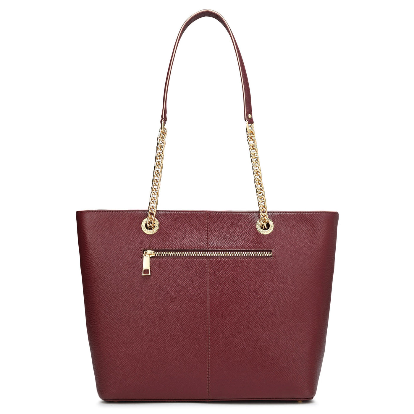 Medium Franzy Leather Tote - Blood Stone