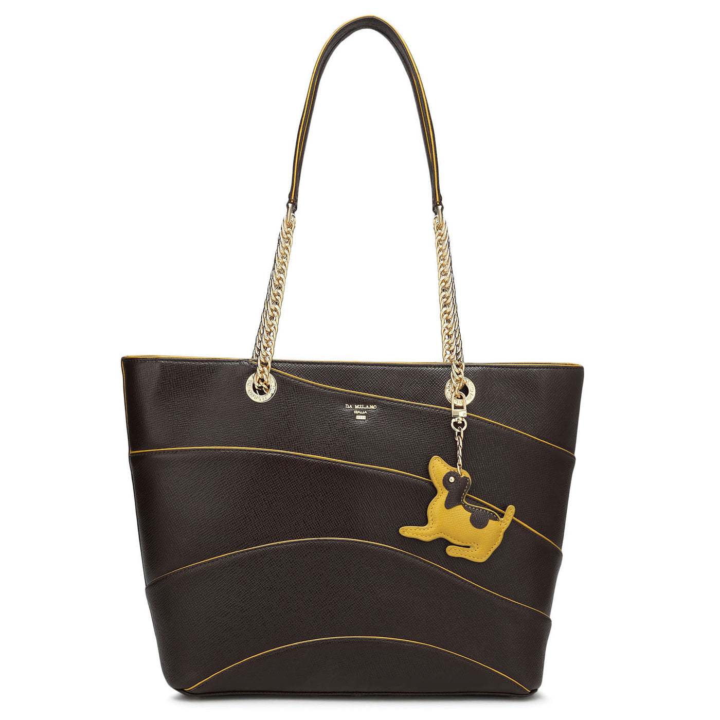 Medium Franzy Leather Tote - Chocolate