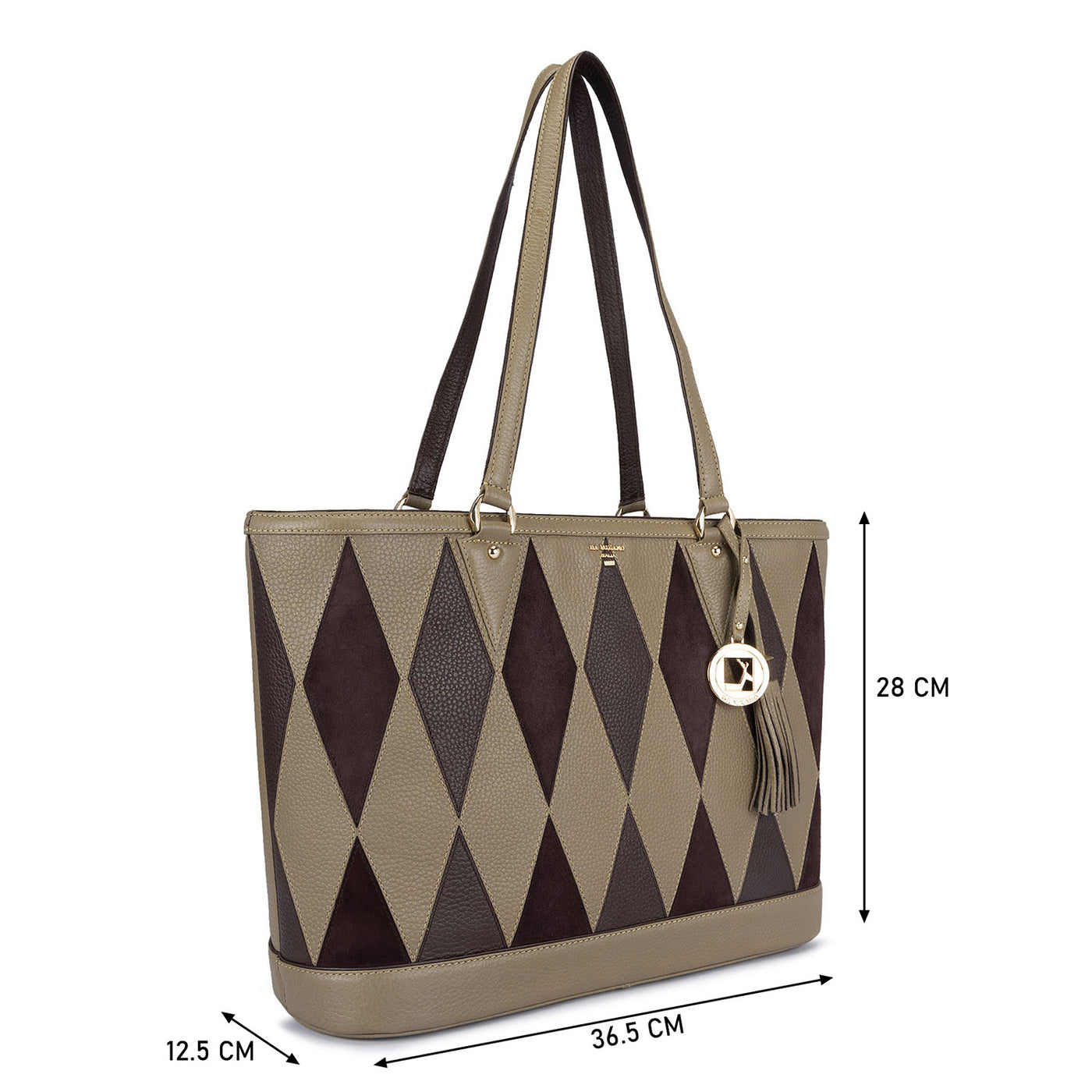 Large Wax Leather Tote - Olive