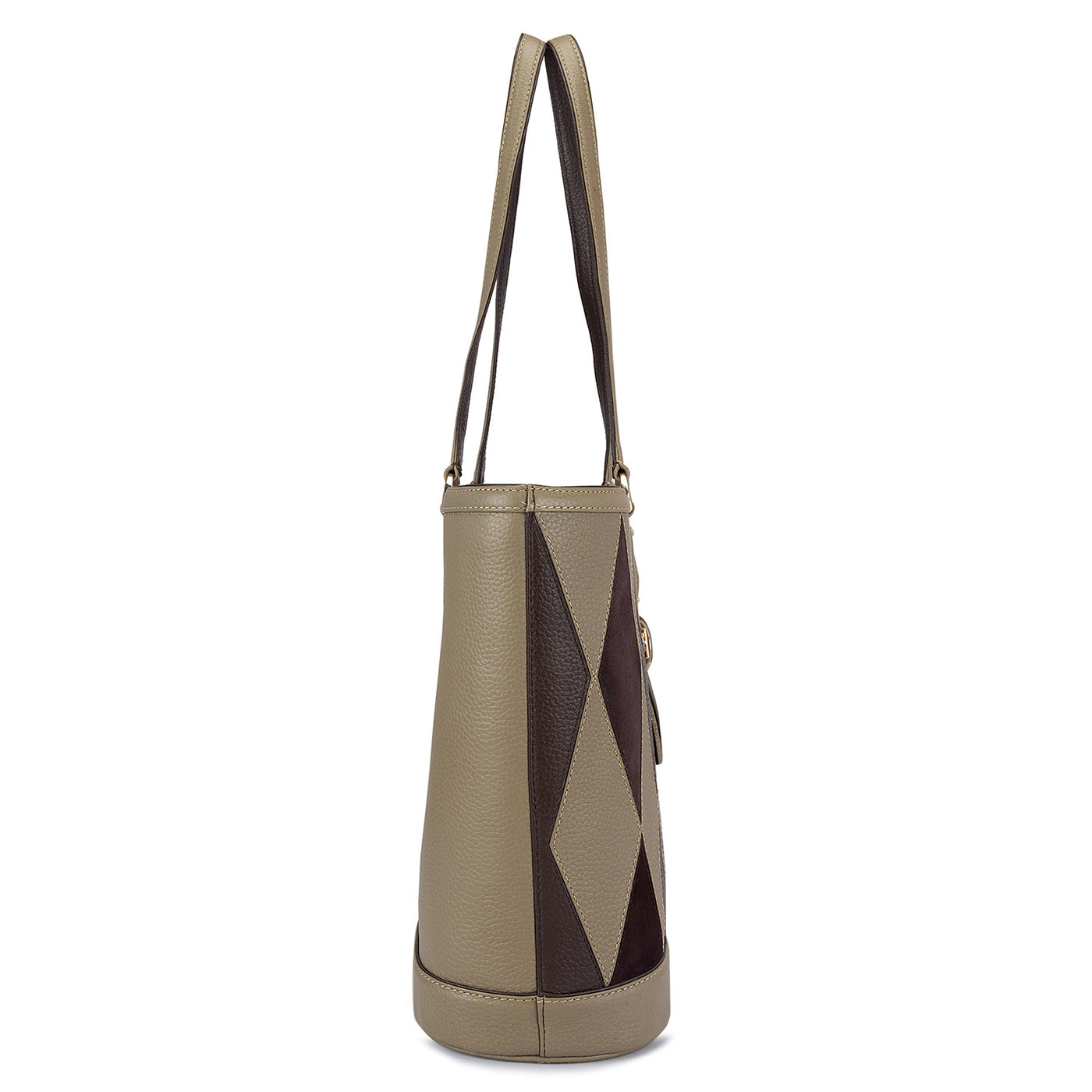 Large Wax Leather Tote - Olive
