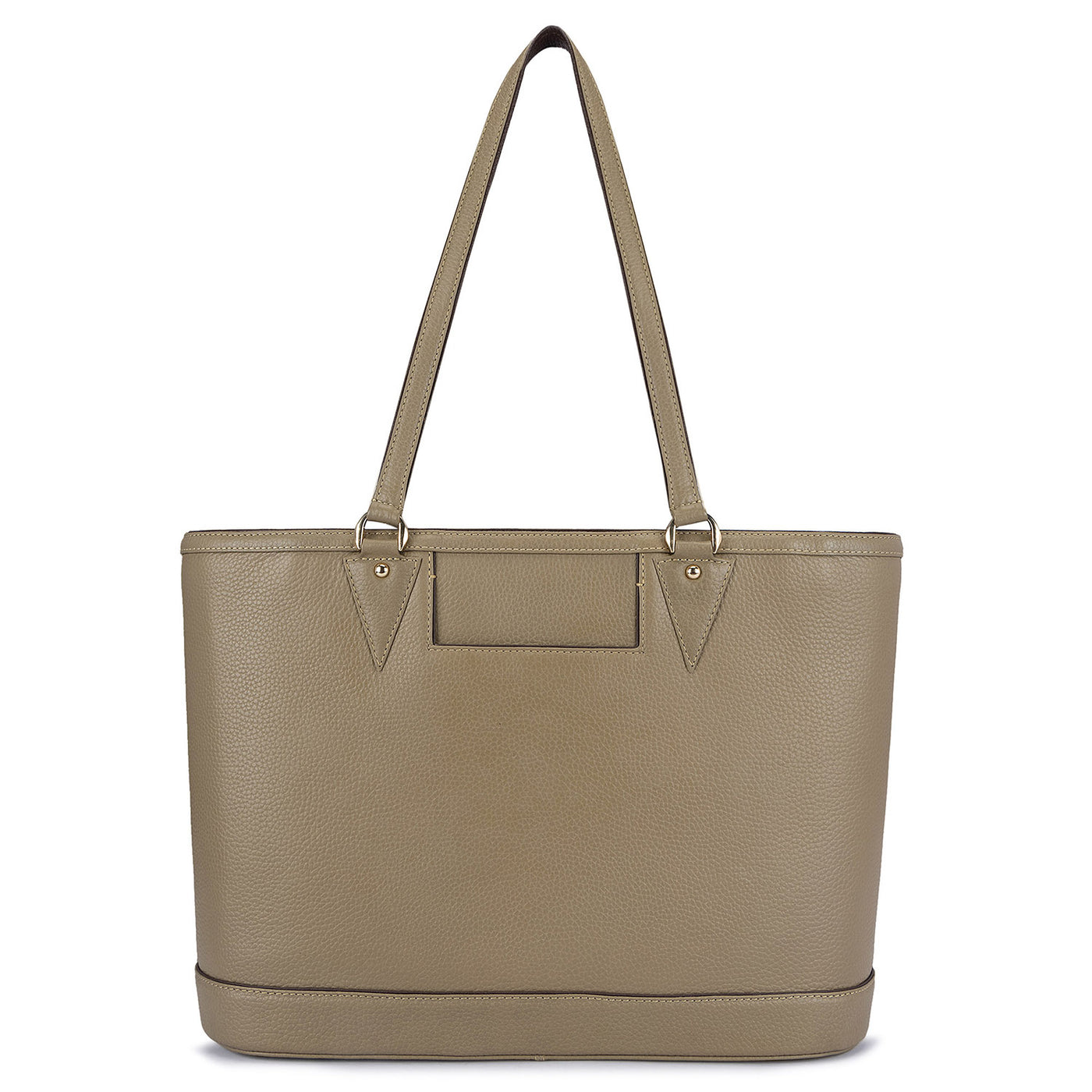 Large Wax Leather Tote - Olive