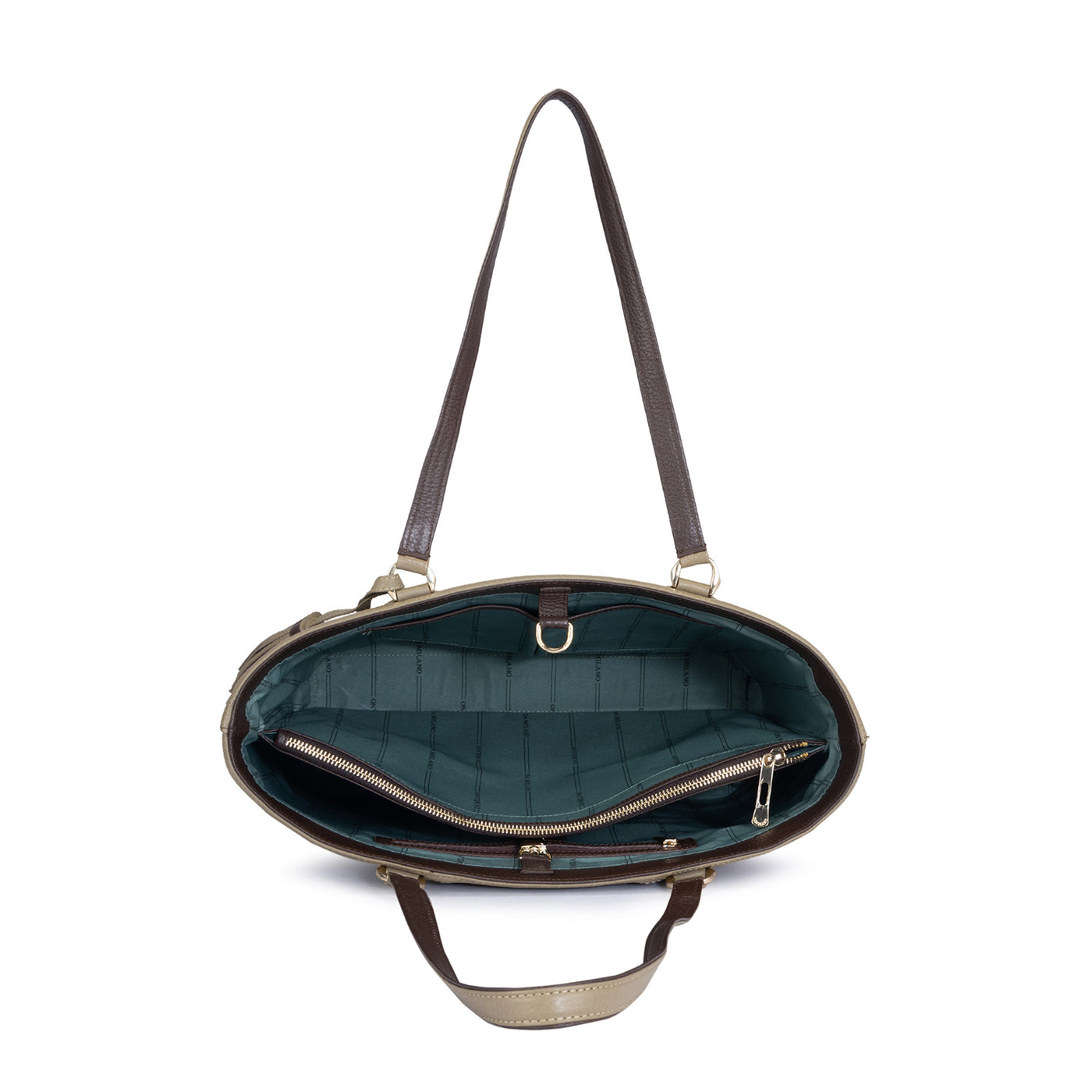 Large Wax Leather Tote - Olive