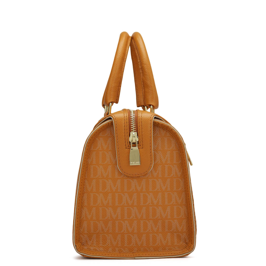 Medium Monogram Franzy Leather Satchel - Flame