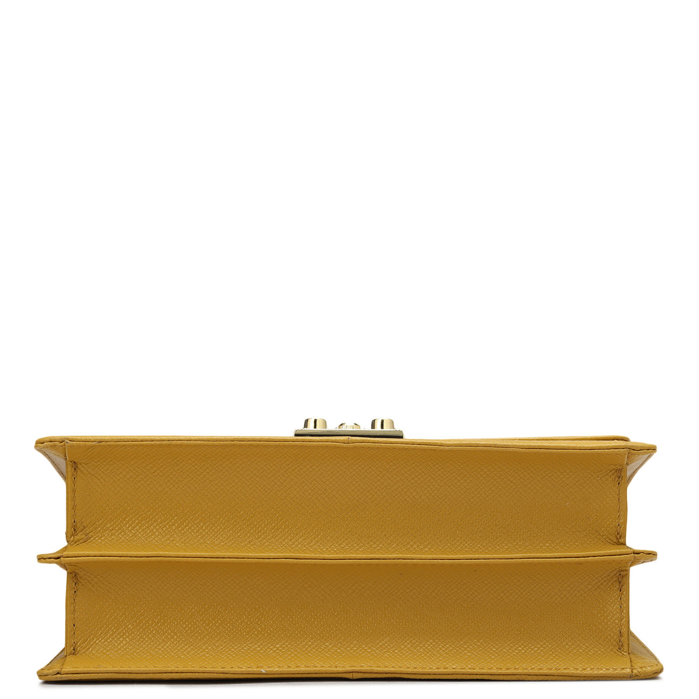 Small Monogram Leather Baguette - Mustard