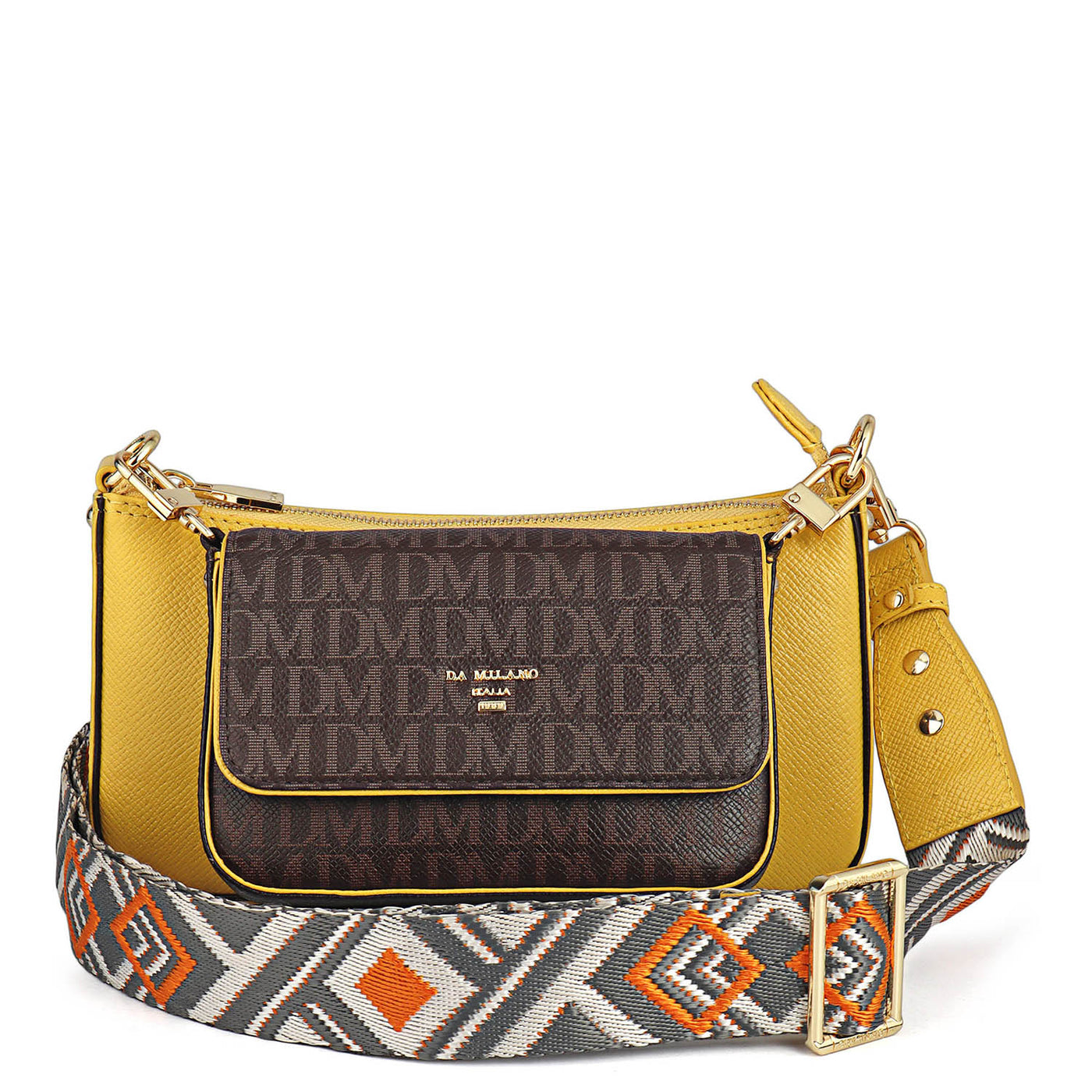 Monogram Franzy Leather Sling - Chocolate & Minion