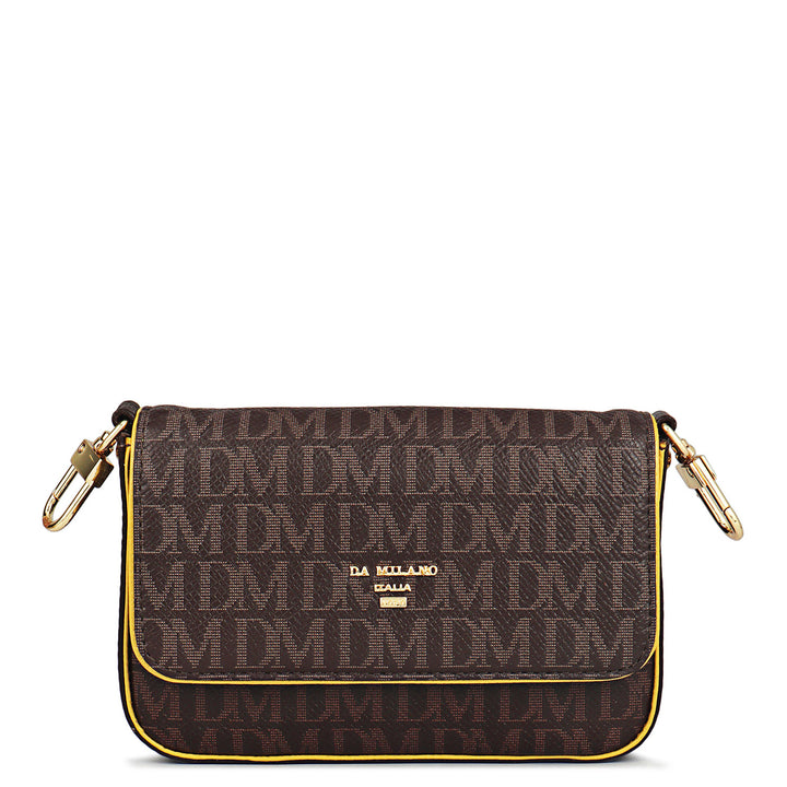 Monogram Franzy Leather Sling - Chocolate & Minion