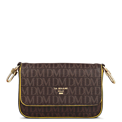 Monogram Franzy Leather Sling - Chocolate & Minion