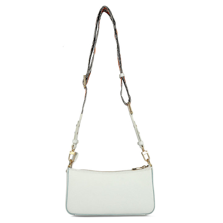 Monogram Franzy Leather Sling - Cloud Blue & White