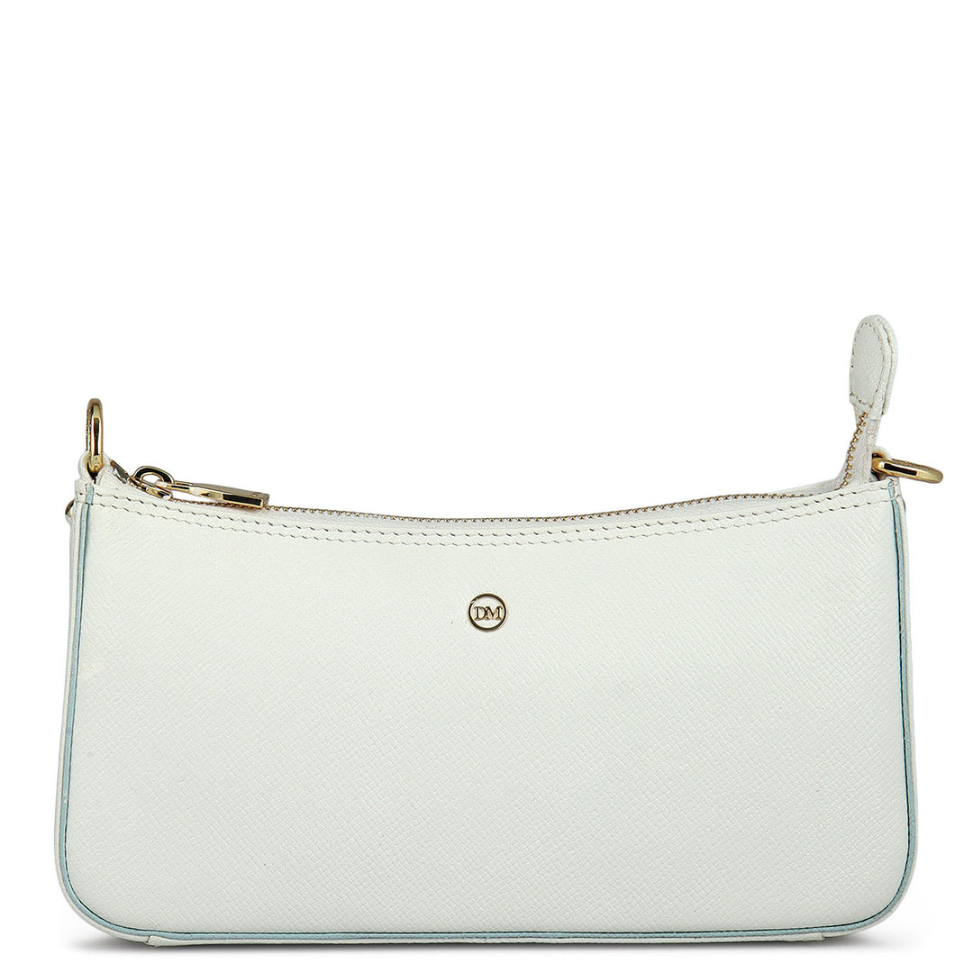 Monogram Franzy Leather Sling - Cloud Blue & White