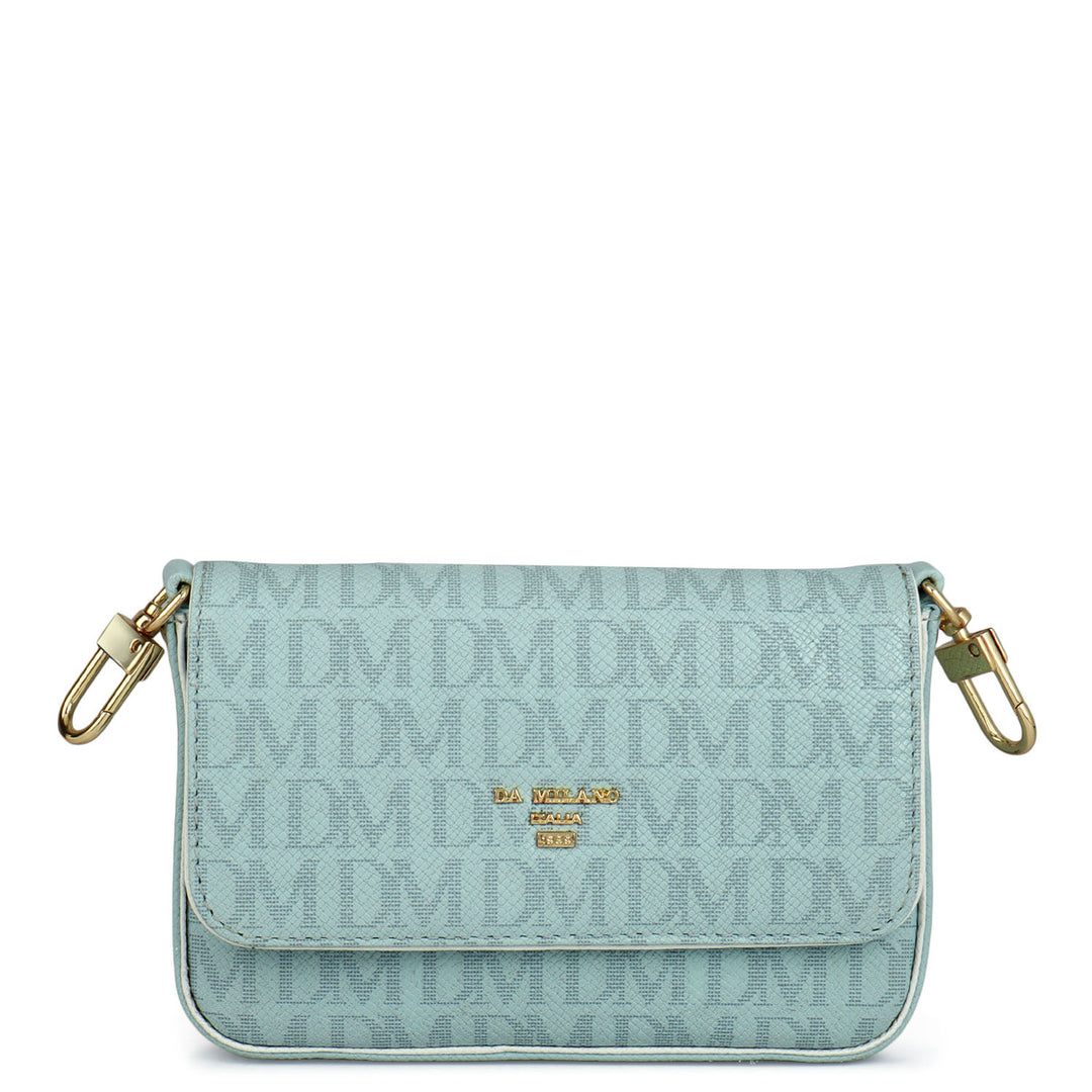 Monogram Franzy Leather Sling - Cloud Blue & White
