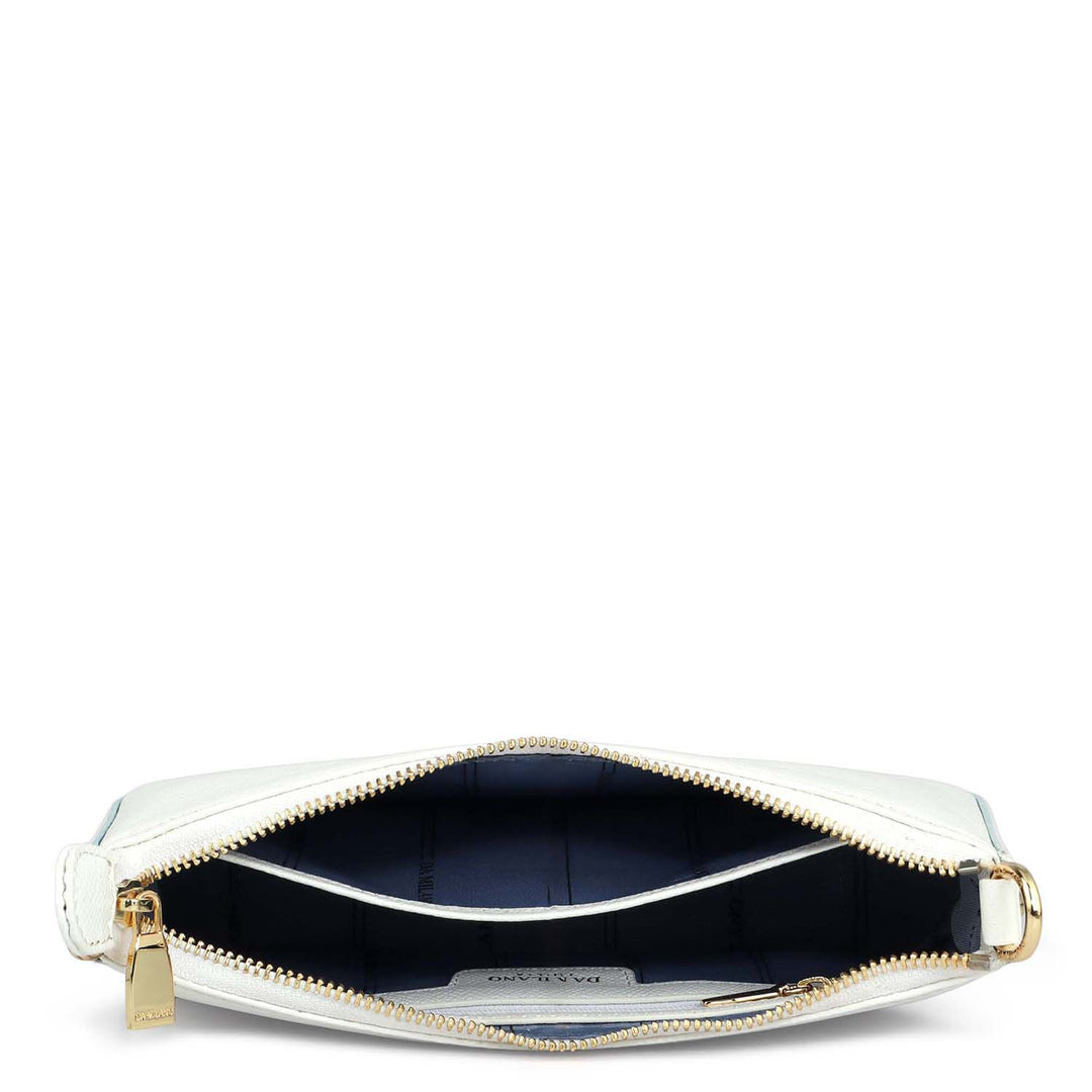 Monogram Franzy Leather Sling - Cloud Blue & White