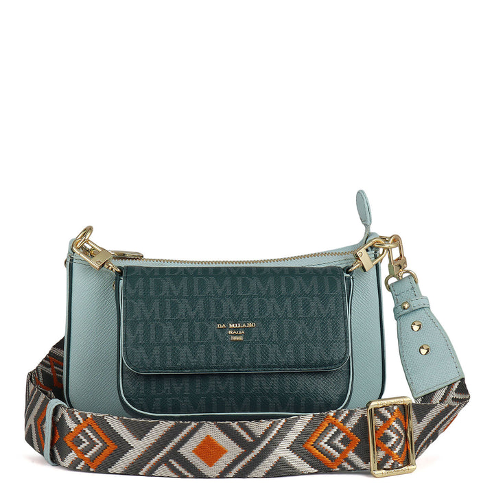 Monogram Franzy Leather Sling - Octane & Cloud Blue