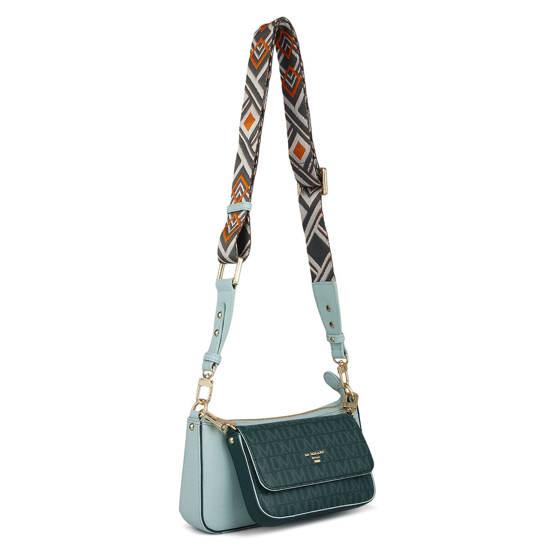 Monogram Franzy Leather Sling - Octane & Cloud Blue