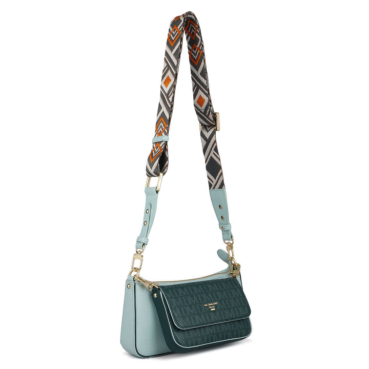 Monogram Franzy Leather Sling - Octane & Cloud Blue