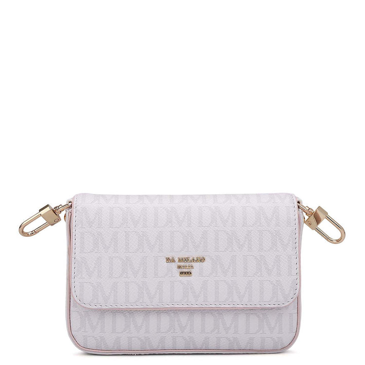 Small Monogram Franzy Leather Sling - Blush & White