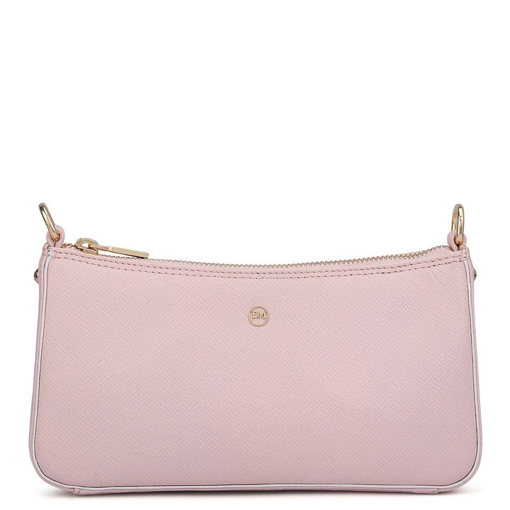 Small Monogram Franzy Leather Sling - Blush & White