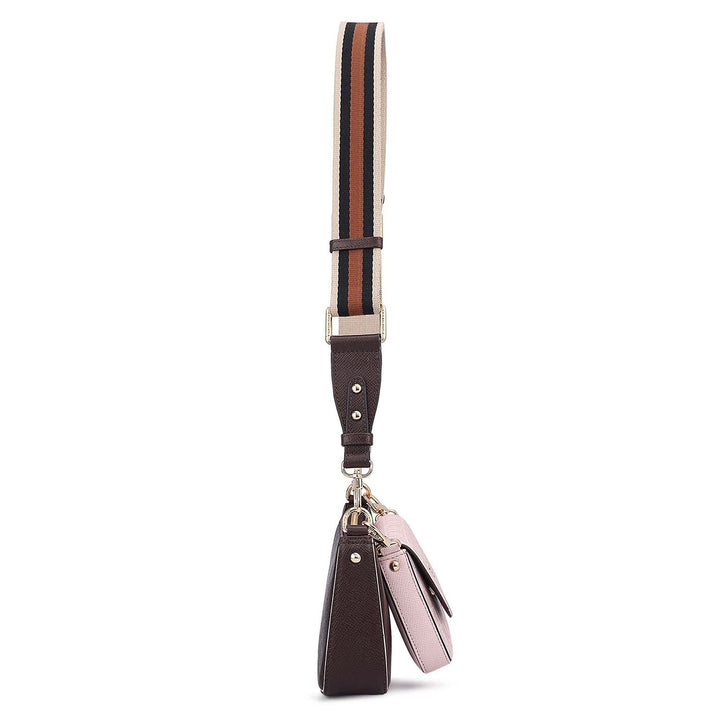 Small Monogram Franzy Leather Sling - Date & Blush