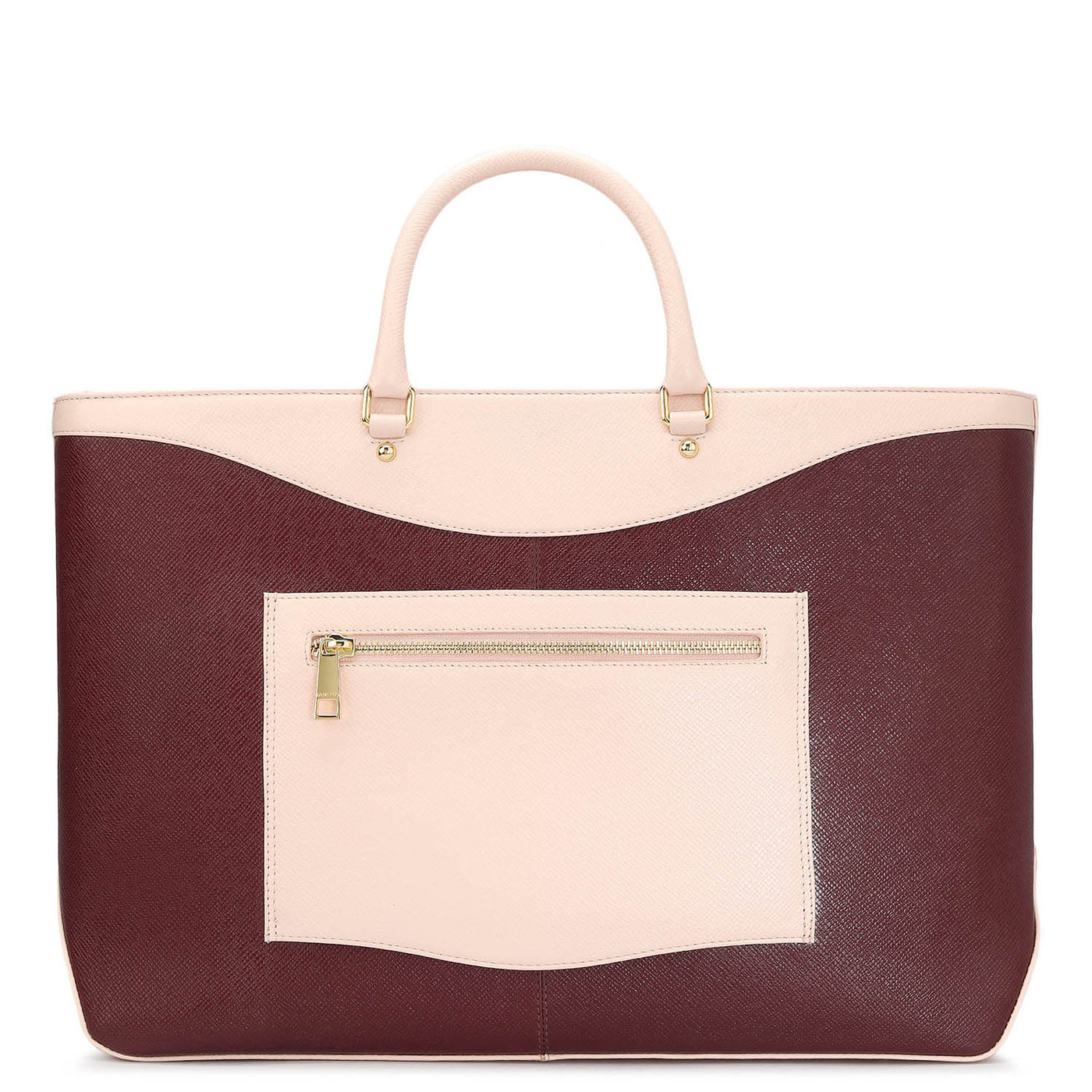 Large Franzy Leather Tote - Blood Stone & Blush