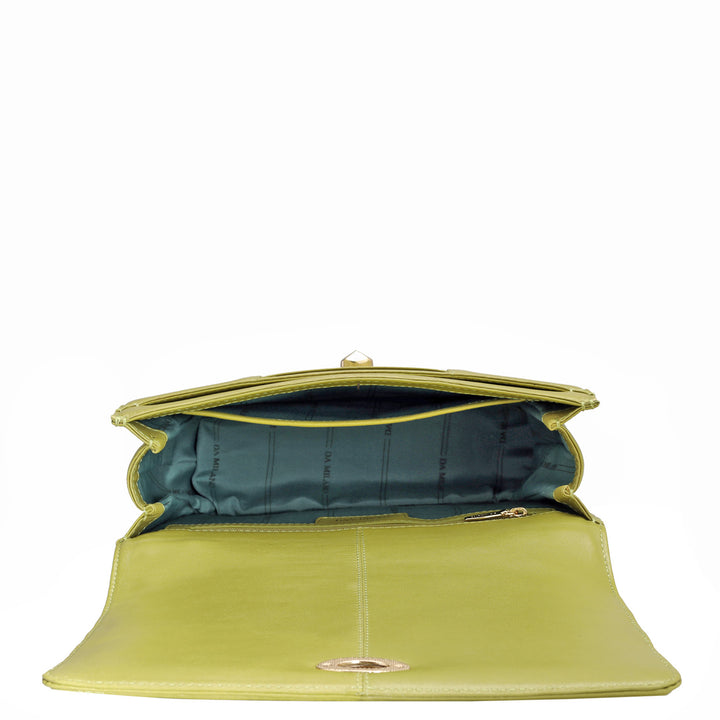 Medium Quilting Leather Shoulder Bag - Olive