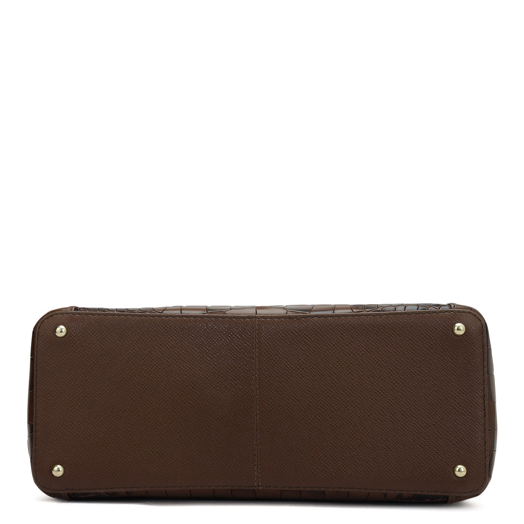 Medium Croco Leather Hobo - Date