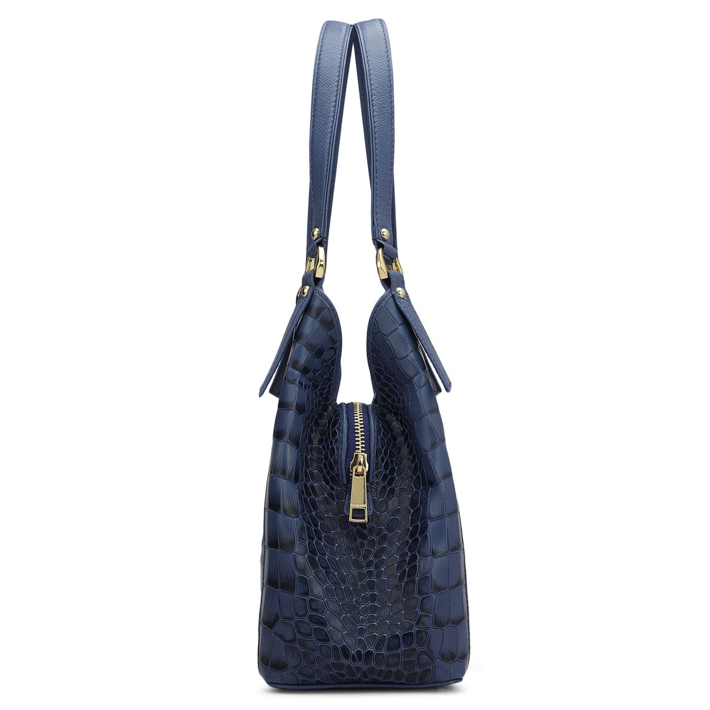 Medium Croco Leather Hobo - Stardust